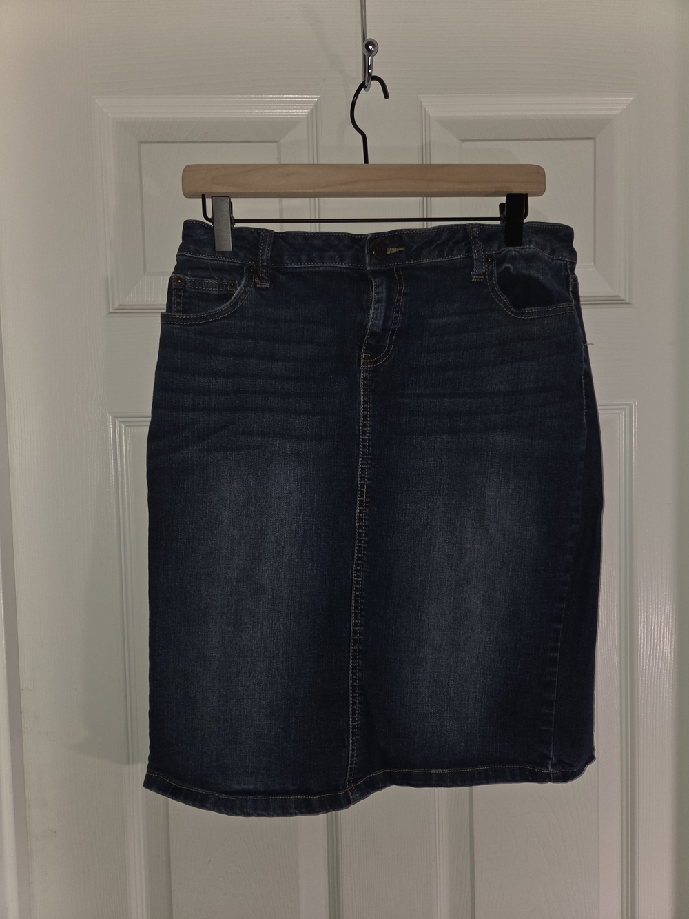 Westport Navy Blue Denim Pencil Skirt